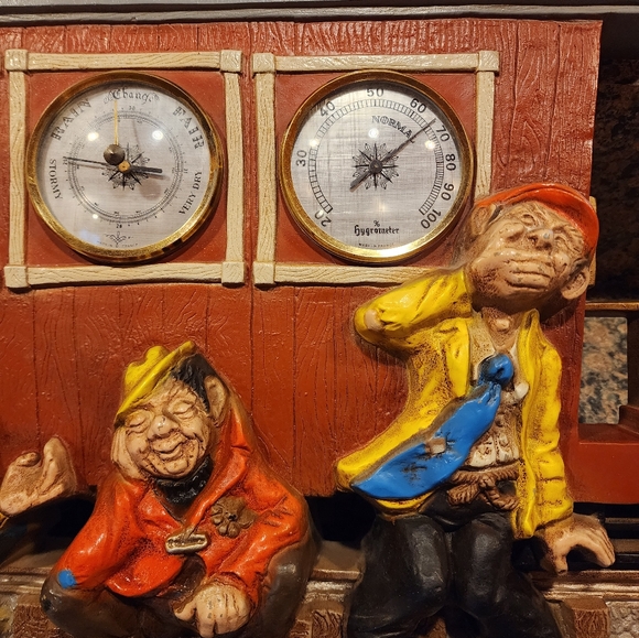 New Haven Vintage Train/Hobo Thermometer/Barometer - Picture 2 of 6